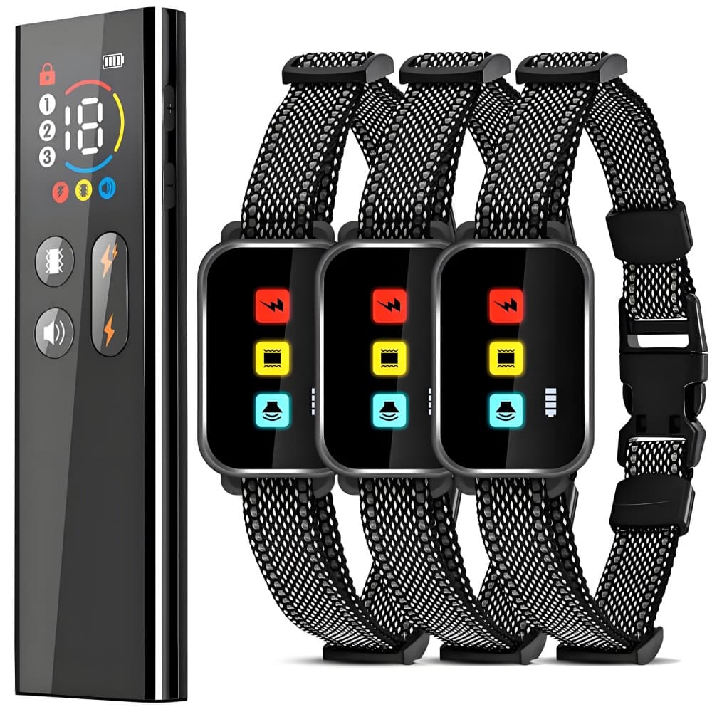 Rechargeable Electric Remote Dog Training Collar With Waterproof Dog Shock Collar for 3 dogs